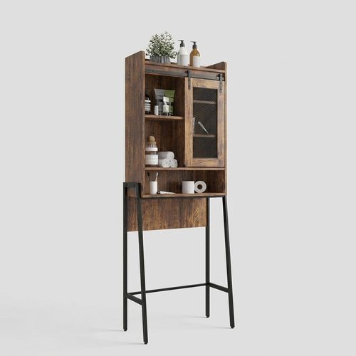 Walmokid Over The Toilet Storage Cabinet in rustic brown