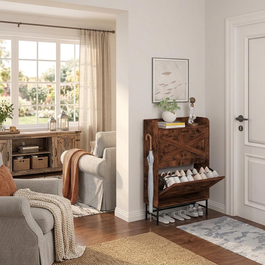 Shoe Storage Cabinet in an entryway