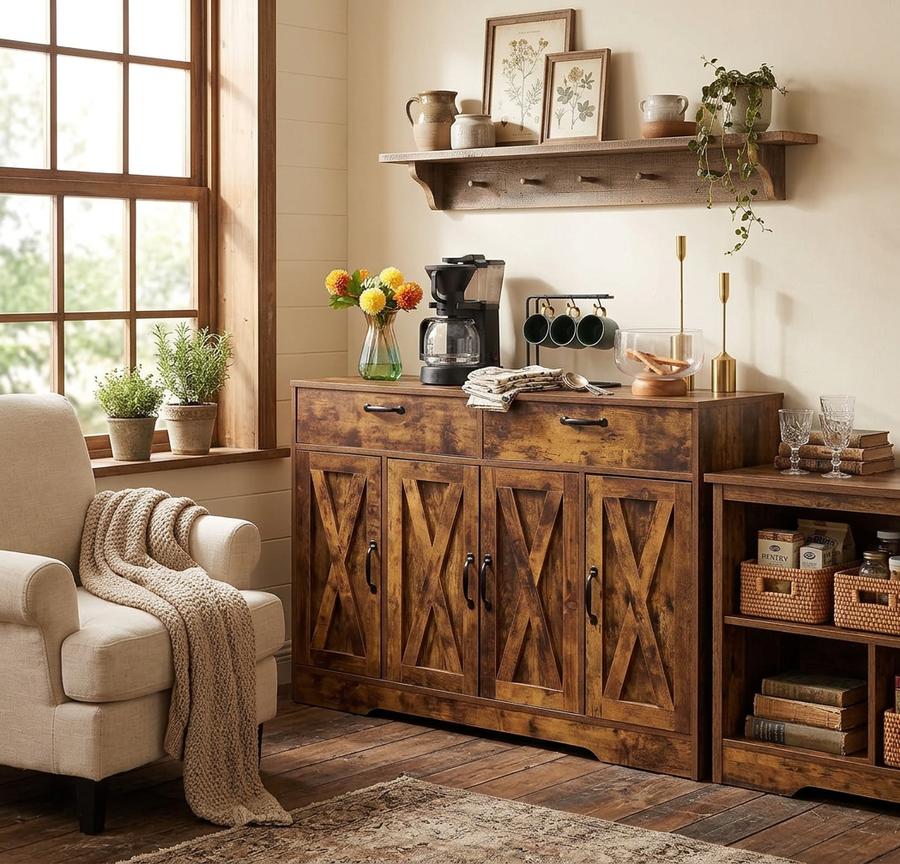Farmhouse sideboard styling ideas